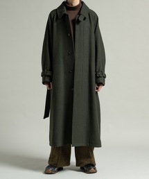CASPER JOHN | Wool melton bal collar coat / ウールメルトンバルカラーコート(ステンカラーコート)