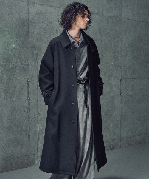 Casper John(キャスパージョン)のWool melton bal collar coat / ウールメルトンバルカラーコート(ステンカラーコート)