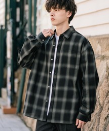 Rocky Monroe | オーバーサイズTCブロード胸ポケット付きレギュラーカラー長袖シャツ(シャツ/ブラウス)