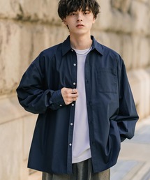 オーバーシャツ」に該当するブルー・ネイビー/青色系のファッション