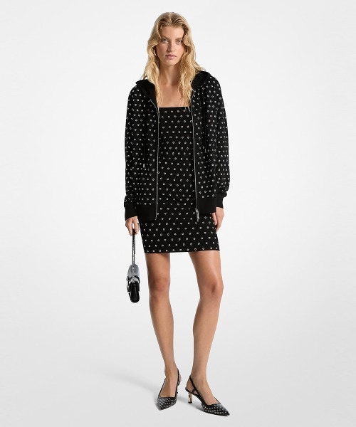 MICHAEL KORS(マイケルコース)の「ユニセックス グロメット ウール ジップアップ フーディー(パーカー・メンズ・ブラック・M/S/XS/L)」の3枚目の写真