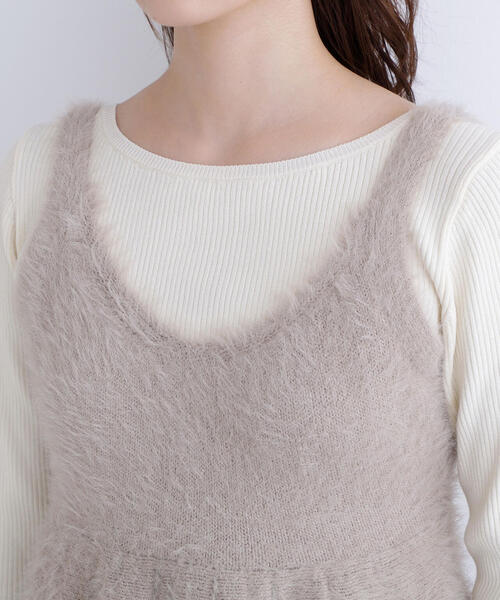 セール】◇ヘアリーペプラムキャミセットニット（ニット/セーター