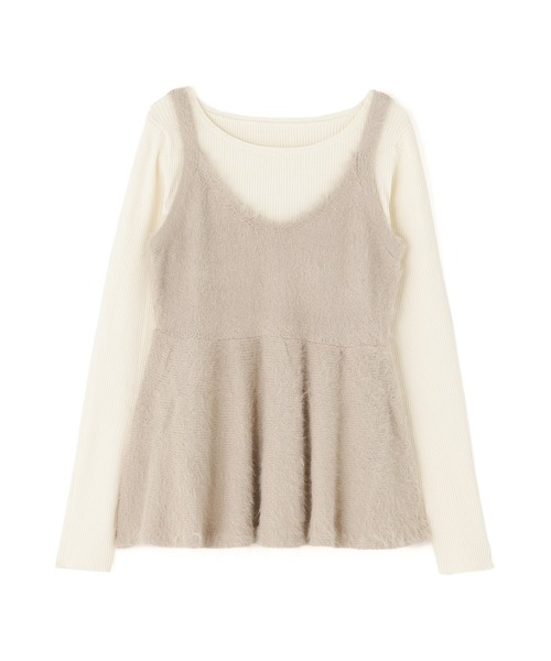 セール】◇ヘアリーペプラムキャミセットニット（ニット/セーター