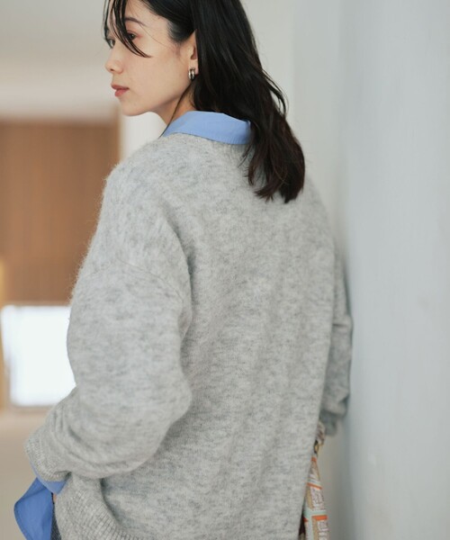 セール】アルパカブレンド クルーネック プルオーバー ニット（ニット