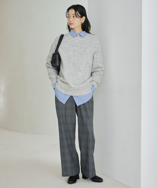 セール】アルパカブレンド クルーネック プルオーバー ニット（ニット