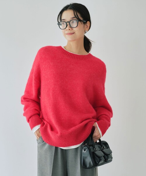 アルパカブレンド クルーネック プルオーバー ニット（ニット/セーター