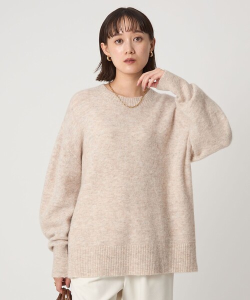 green label relaxing(グリーンレーベルリラクシング)の「アルパカブレンド クルーネック プルオーバー ニット(ニット/セーター・レディース・レッド/ライトグレー/ライトブルー/ベージュ/ケリーグリーン・FREE)」の10枚目の写真