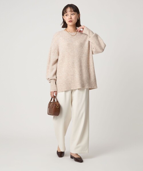 セール】アルパカブレンド クルーネック プルオーバー ニット（ニット