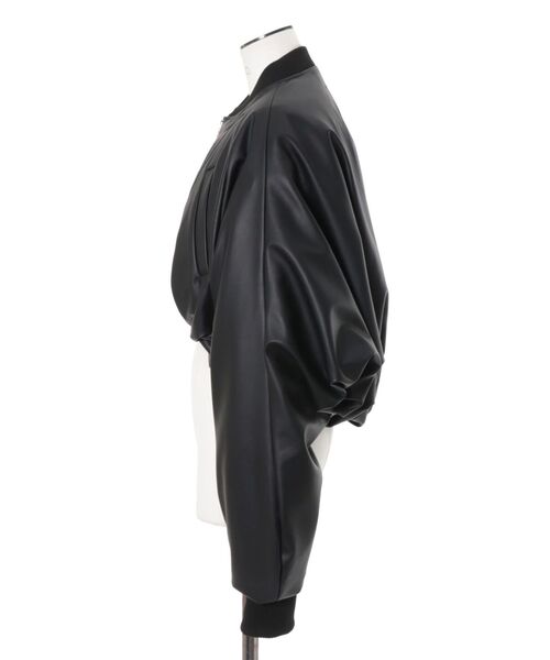 UN3D.（アンスリード）の「VOLUME GATHER SHORT BZ / ボリュームギャザーショートブルゾン（ブルゾン・レディース・ブラック・36/38）」の5枚目の写真