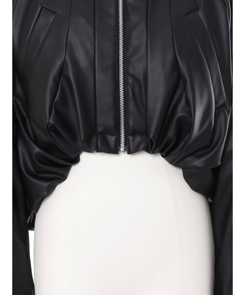 UN3D.（アンスリード）の「VOLUME GATHER SHORT BZ / ボリュームギャザーショートブルゾン（ブルゾン・レディース・ブラック・36/38）」の12枚目の写真