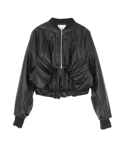 UN3D.（アンスリード）の「VOLUME GATHER SHORT BZ / ボリュームギャザーショートブルゾン（ブルゾン・レディース・ブラック・36/38）」の15枚目の写真