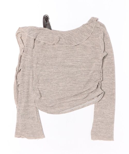 Lace Ladies(レースレディース)の「フリル ネック ワンショルダー 長袖 カットソー(Tシャツ/カットソー・レディース・モカ・XL/M/S)」の2枚目の写真