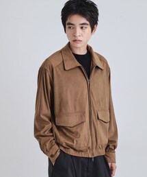 tk.TAKEO KIKUCHI（ティーケータケオキクチ）の「フェイクスエードシャツアウター（ブルゾン）」