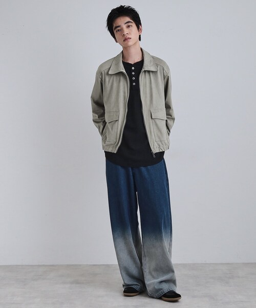 tk.TAKEO KIKUCHI(ティーケータケオキクチ)の「フェイクスエードシャツアウター(ブルゾン・メンズ・ブラック/ライトグレー/ダークブラウン・03/02/01)」の7枚目の写真