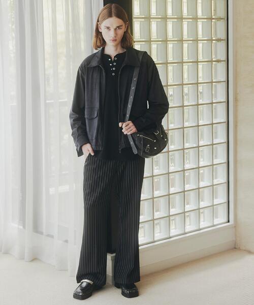 tk.TAKEO KIKUCHI(ティーケータケオキクチ)の「フェイクスエードシャツアウター(ブルゾン・メンズ・ブラック/ライトグレー/ダークブラウン・03/02/01)」の14枚目の写真