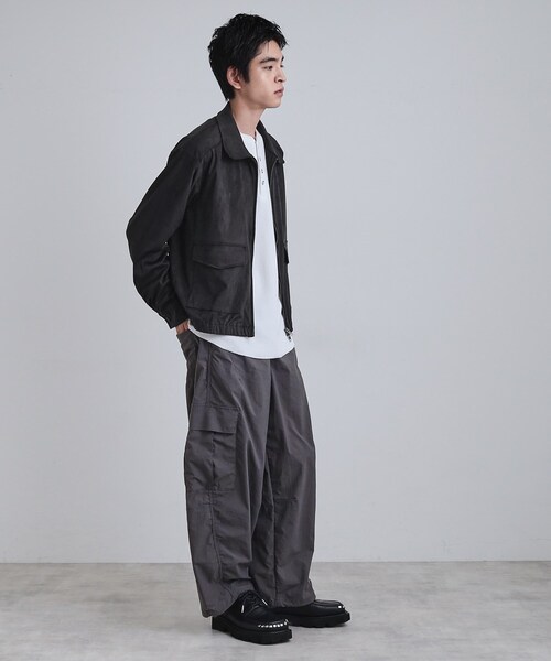 tk.TAKEO KIKUCHI(ティーケータケオキクチ)の「フェイクスエードシャツアウター(ブルゾン・メンズ・ブラック/ライトグレー/ダークブラウン・03/02/01)」の17枚目の写真