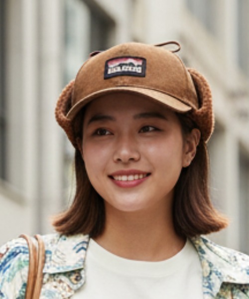 BILLABONG（ビラボン）の「【BILLABONG/ビラボン】24AW TRAPPER CAP/トラッパーボアキャップ（キャップ・レディース・ブラック/ブラウン/グレー/ホワイト・FREE）」の4枚目の写真