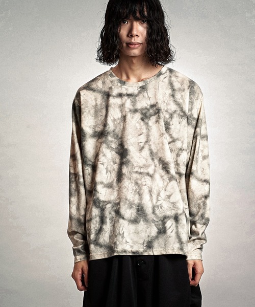 NO ID.（ノーアイディ）の「【NO ID.】Uneven Print Thermal Pullover / Uneven プリント サーマル プルオーバー（Tシャツ/カットソー・メンズ・ブラック/アイボリー・ONE SIZE）」の13枚目の写真