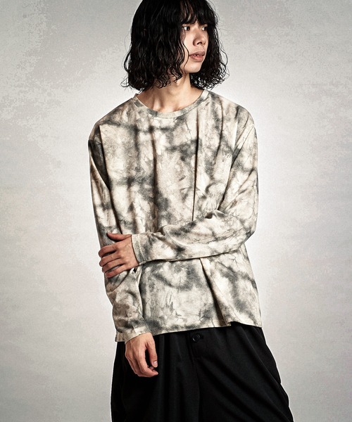 NO ID.（ノーアイディ）の「【NO ID.】Uneven Print Thermal Pullover / Uneven プリント サーマル プルオーバー（Tシャツ/カットソー・メンズ・ブラック/アイボリー・ONE SIZE）」の14枚目の写真