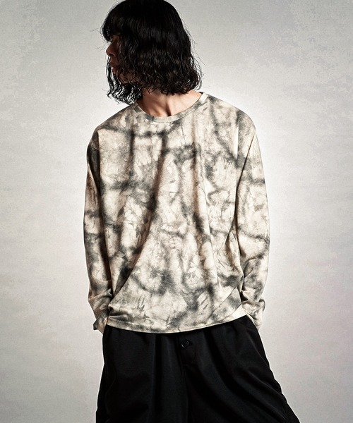 NO ID.（ノーアイディ）の「【NO ID.】Uneven Print Thermal Pullover / Uneven プリント サーマル プルオーバー（Tシャツ/カットソー・メンズ・ブラック/アイボリー・ONE SIZE）」の15枚目の写真