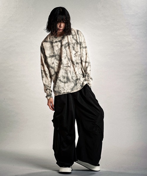 NO ID.（ノーアイディ）の「【NO ID.】Uneven Print Thermal Pullover / Uneven プリント サーマル プルオーバー（Tシャツ/カットソー・メンズ・ブラック/アイボリー・ONE SIZE）」の16枚目の写真