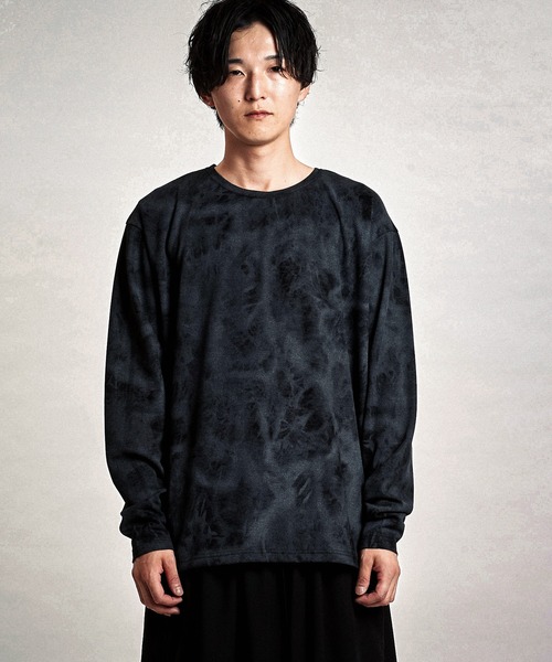 NO ID.（ノーアイディ）の「【NO ID.】Uneven Print Thermal Pullover / Uneven プリント サーマル プルオーバー（Tシャツ/カットソー・メンズ・ブラック/アイボリー・ONE SIZE）」の10枚目の写真