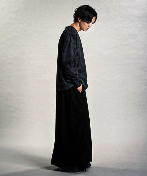 NO ID.（ノーアイディ）の「【NO ID.】Uneven Print Thermal Pullover / Uneven プリント サーマル プルオーバー（Tシャツ/カットソー・メンズ・ブラック/アイボリー・ONE SIZE）」の7枚目の写真