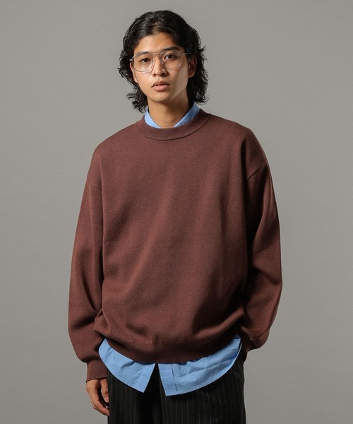 RAGEBLUE(レイジブルー)の「ハイゲージ/ジャガード編みニット(ニット/セーター・メンズ・ライトグレー/ブラウン/レッド/ブラック・MEDIUM/LARGE)」の3枚目の写真