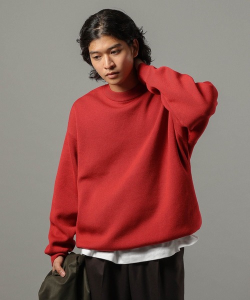 RAGEBLUE(レイジブルー)の「ハイゲージ/ジャガード編みニット(ニット/セーター・メンズ・ライトグレー/ブラウン/レッド/ブラック・MEDIUM/LARGE)」の4枚目の写真