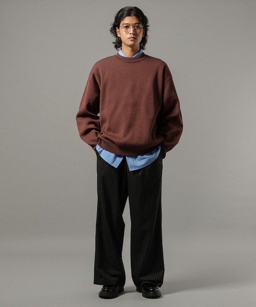 RAGEBLUE(レイジブルー)の「ハイゲージ/ジャガード編みニット(ニット/セーター・メンズ・ライトグレー/ブラウン/レッド/ブラック・MEDIUM/LARGE)」の21枚目の写真