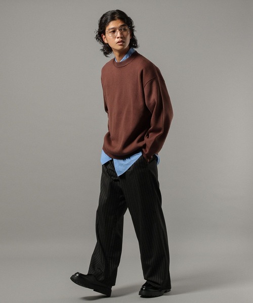 RAGEBLUE(レイジブルー)の「ハイゲージ/ジャガード編みニット(ニット/セーター・メンズ・ライトグレー/ブラウン/レッド/ブラック・MEDIUM/LARGE)」の22枚目の写真