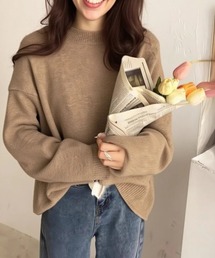 ドロップショルダーシンプルニット