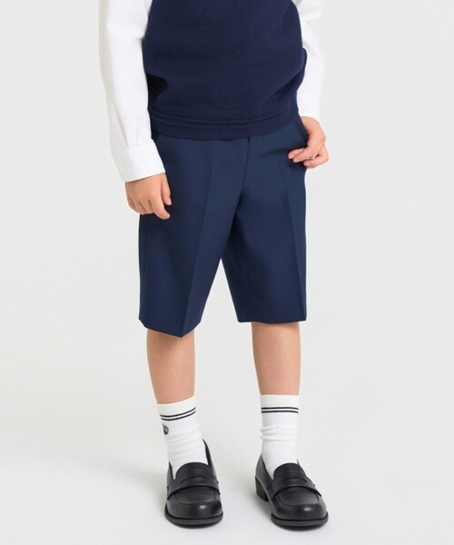 COMME CA ISM(コムサイズム)の「【セットアップ対応】TRトロピカル ハーフパンツ(スーツパンツ・キッズ・ネイビー・120cm/110cm/130cm)」の1枚目の写真