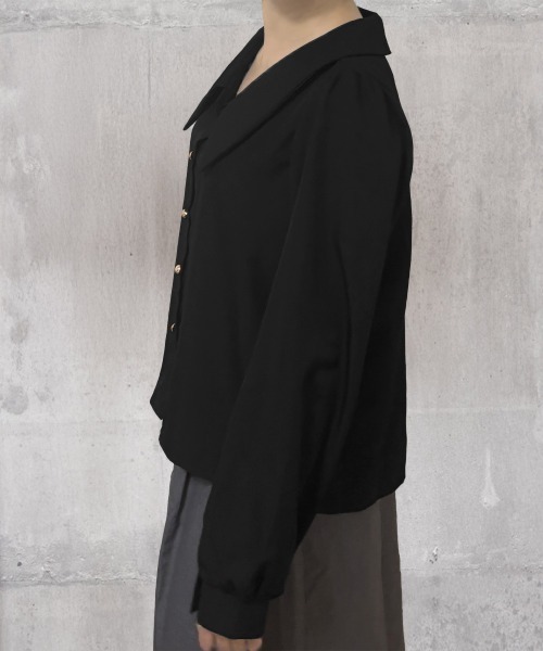 Miniministore(ミニミニストア)の「シャツブラウス ゴールドボタン ブラウス(シャツ/ブラウス・レディース・ブラック/ホワイト・FREE)」の15枚目の写真