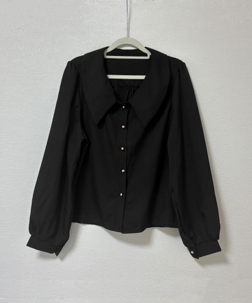 Miniministore(ミニミニストア)の「シャツブラウス ゴールドボタン ブラウス(シャツ/ブラウス・レディース・ブラック/ホワイト・FREE)」の18枚目の写真