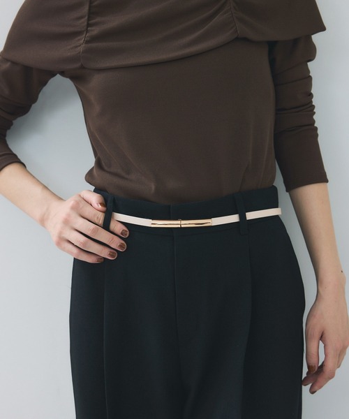 VIS（ビス）の「10mm幅ナローベルト（ベルト・レディース・ブラック/ダークブラウン/キナリ・FREE）」の2枚目の写真