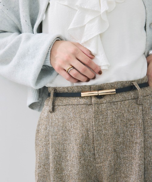 VIS（ビス）の「10mm幅ナローベルト（ベルト・レディース・ブラック/ダークブラウン/キナリ・FREE）」の8枚目の写真