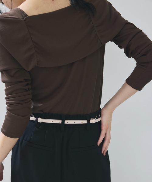 VIS（ビス）の「10mm幅ナローベルト（ベルト・レディース・ブラック/ダークブラウン/キナリ・FREE）」の5枚目の写真