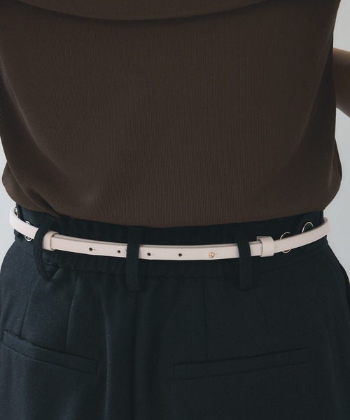 VIS（ビス）の「10mm幅ナローベルト（ベルト・レディース・ブラック/ダークブラウン/キナリ・FREE）」の4枚目の写真