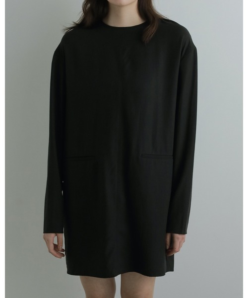 anuke（アンヌーク）の「Cocoon Mini Onepiece（ワンピース・レディース・ブラック・36inch/38inch）」の4枚目の写真