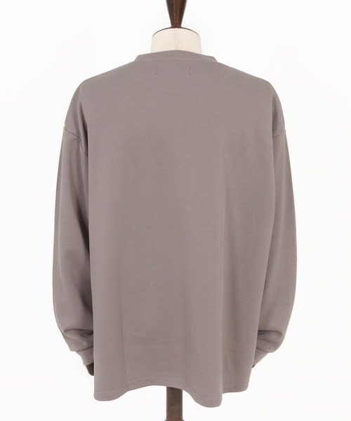 CAMBIO(カンビオ)の「mlt5432-ビッグシルエットサイドスリット鹿の子カットソー(Tシャツ/カットソー・メンズ・グレイッシュベージュ/ブラック/ホワイト・M/L/XL)」の21枚目の写真