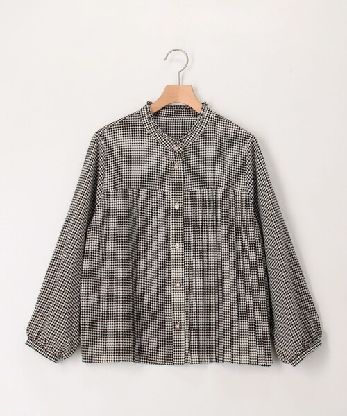 MICO COULIER（ミコクリエ）の「ジョーゼットプリーツブラウス（シャツ/ブラウス・レディース・ホワイト系その他/ネイビー/ブラウン/グレイッシュベージュ・38）」の2枚目の写真