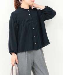 MICO COULIER | ジョーゼットプリーツブラウス(シャツ/ブラウス)
