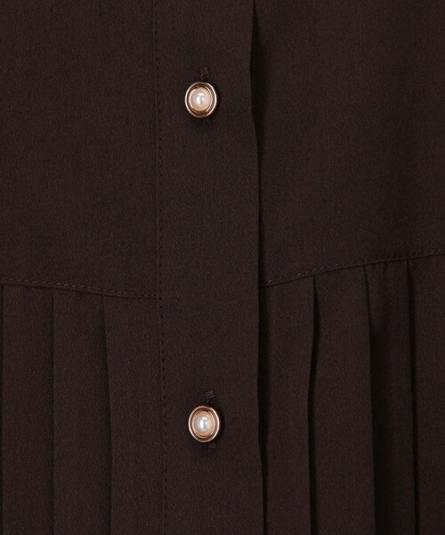 MICO COULIER（ミコクリエ）の「ジョーゼットプリーツブラウス（シャツ/ブラウス・レディース・ホワイト系その他/ネイビー/ブラウン/グレイッシュベージュ・38）」の12枚目の写真