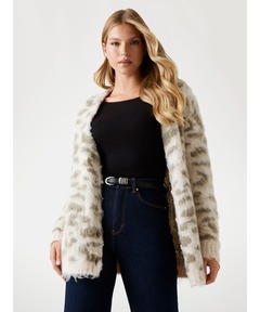 Long Sleeves V-neck Savage Nt Jacquard Cardi