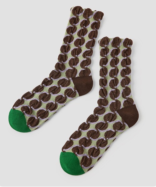 SANSeLF（サンセルフ）の「【SANSeLF】ラウンドモチーフ ミドル丈 ジオメトリックソックス saa25a081（ソックス/靴下・レディース・マルチ・FREE）」の8枚目の写真