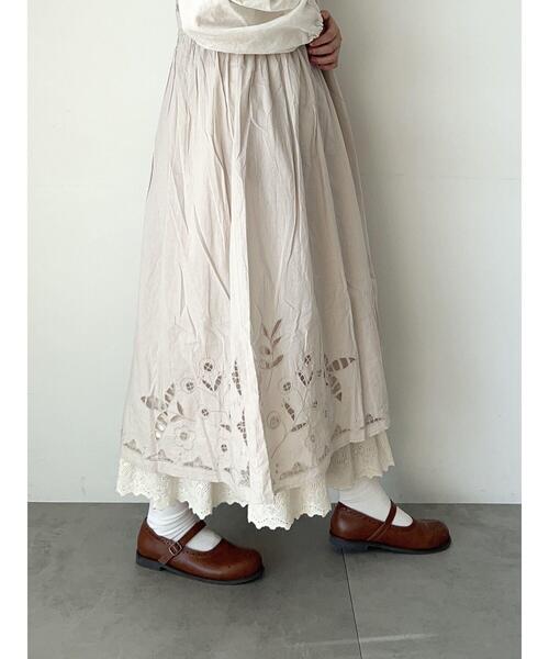 WEB限定 Sサイズ】カットワーク刺繍前後着ノースリワンピース