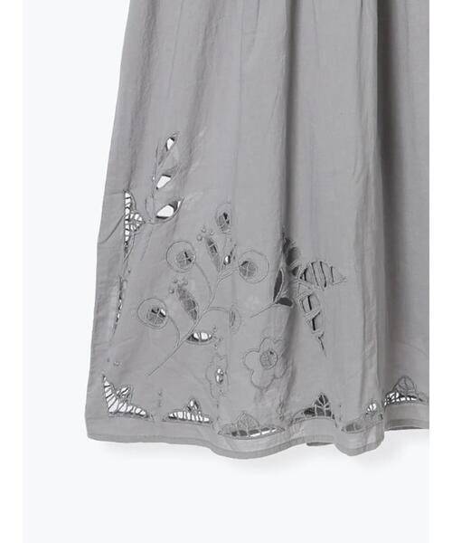 WEB限定 Sサイズ】カットワーク刺繍前後着ノースリワンピース