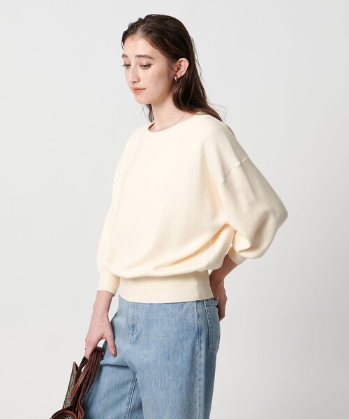 UNITED ARROWS（ユナイテッドアローズ）の「スヴィン オフネック ニット ‐ウォッシャブル‐（ニット/セーター・レディース・オフホワイト/ブラック/レッド・FREE）」の13枚目の写真