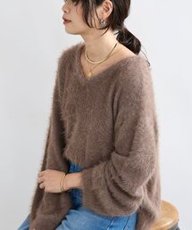 RIVE DROITE | 【リバイバル/前後2WAY】メランジフェザー2WAYニット(ニット/セーター)